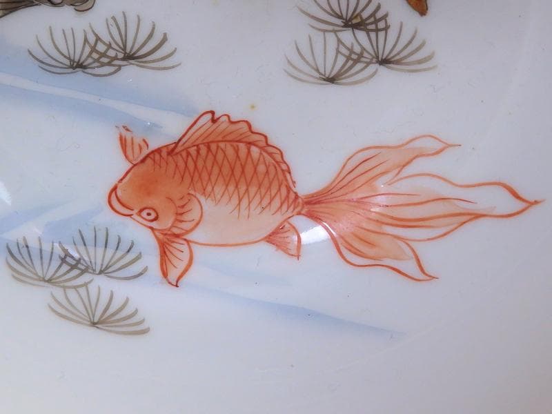 古伊万里　色絵　金魚に藻の図　盃洗　TX0DACG-AS-fbrx