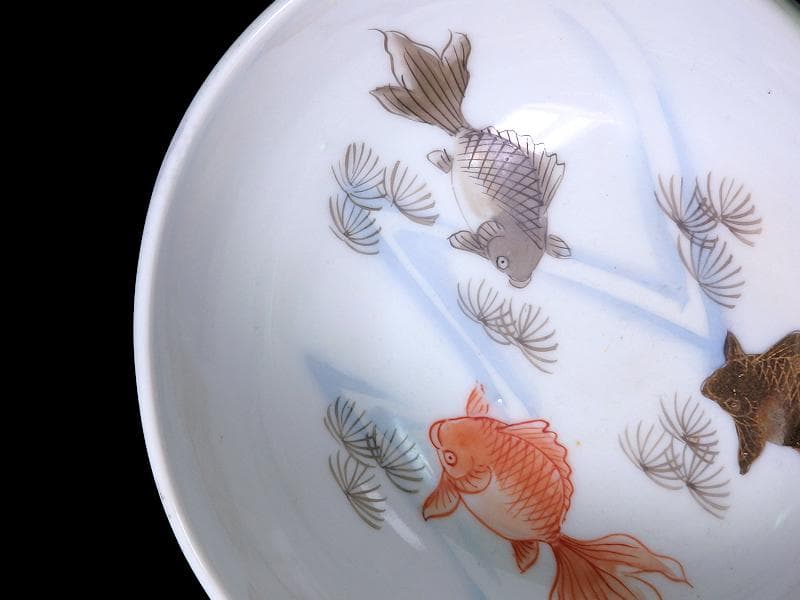 古伊万里　色絵　金魚に藻の図　盃洗　TX0DACG-AS-fbrx