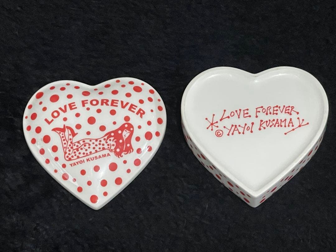 草間彌生 陶器 小物入れ 白 LOVE FOREVER YAYOI KUSAMA