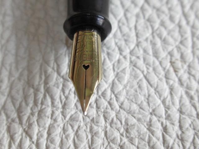 極希少美品 大正時代◆ほていや ベークライト製 ペン先①14KT GOLD 細字