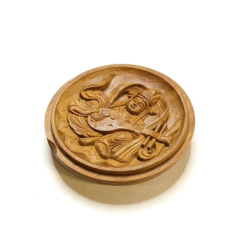 【フォロー割・新品】 香合仏　弁財天　白檀　仏龕　懐中仏　弁天　弁才天