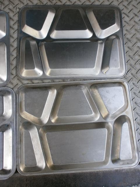 米軍　実物　放出品　ステンレス製　フード　トレー 　6枚セット
