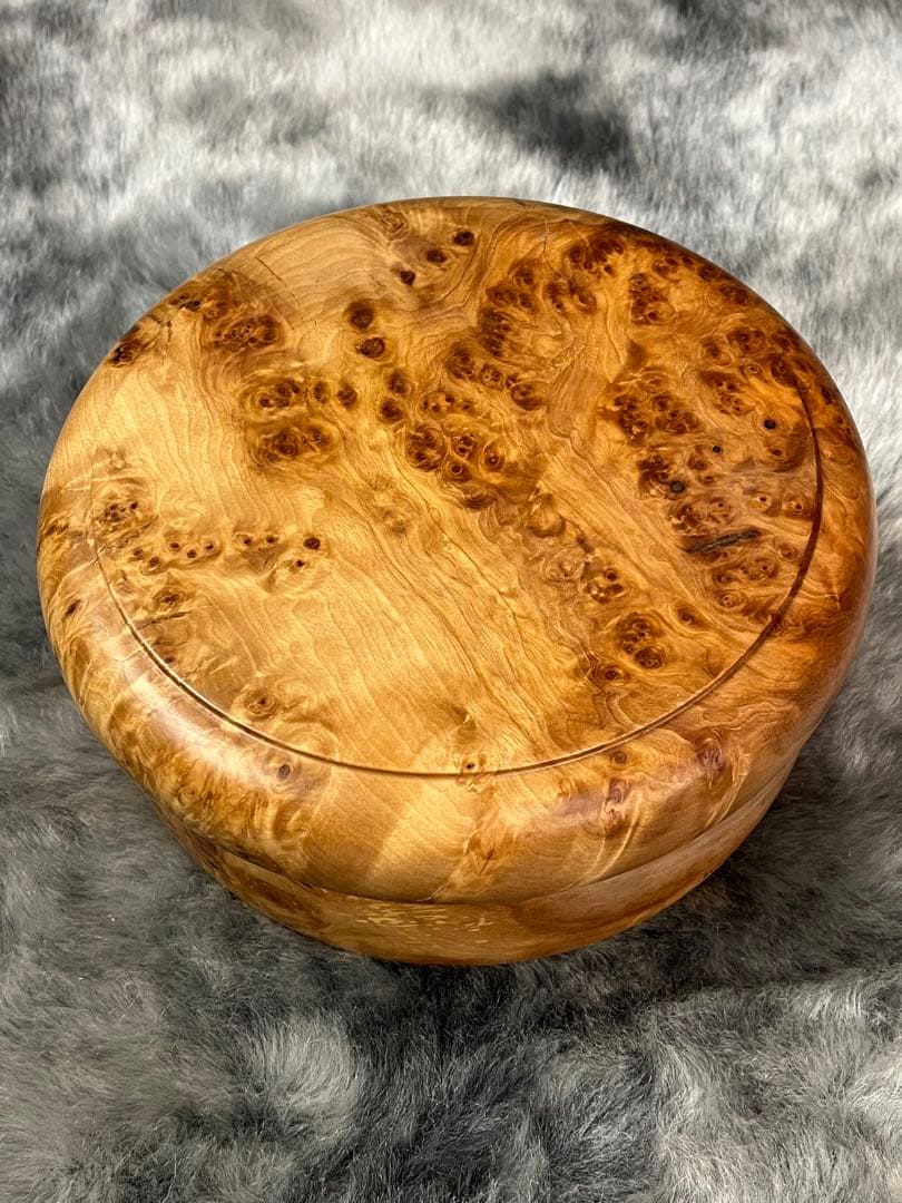 木工芸　北海道旭川　笹原竹一氏 作　茶櫃