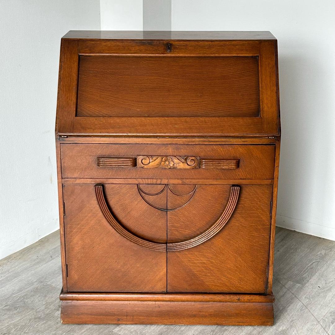 イギリス アンティーク 家具 ライティング ビューロー 英国 チェスト 534A