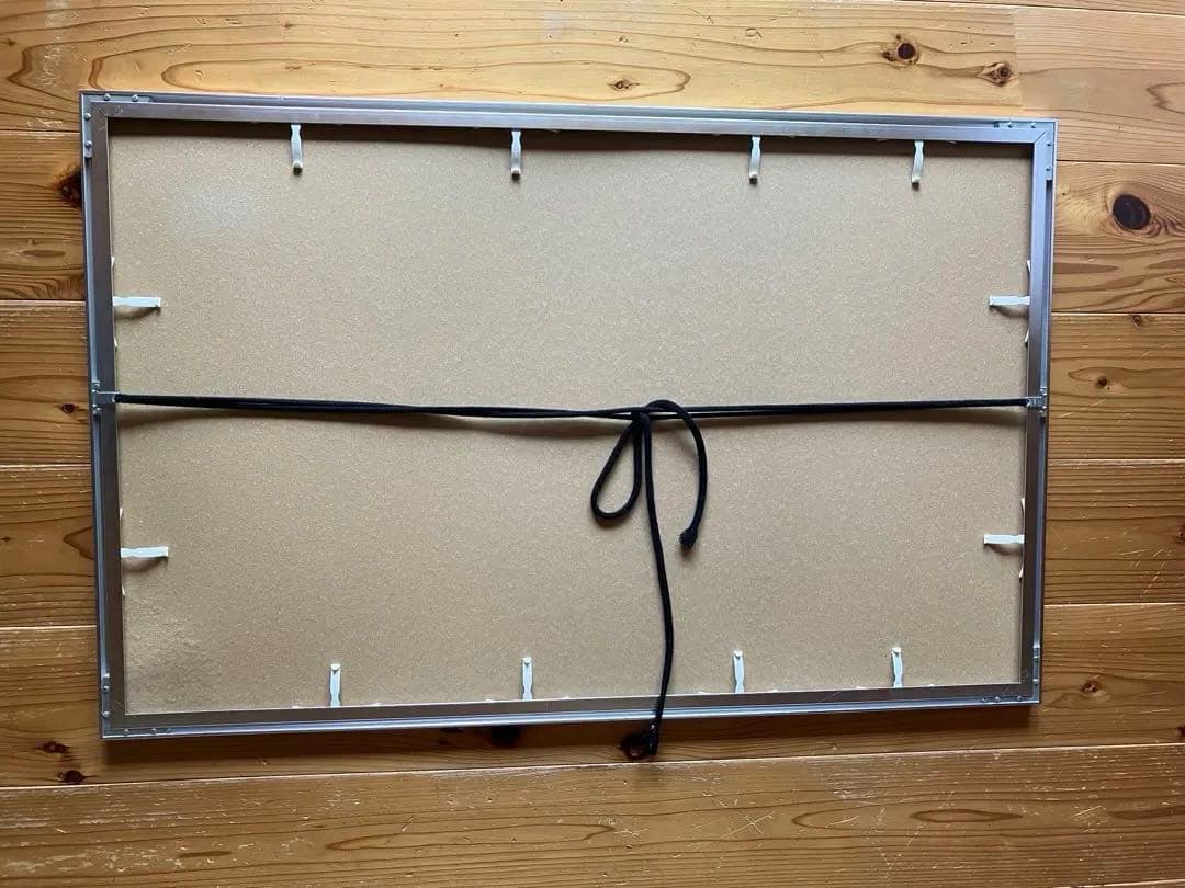 ウィル・バーネット　赤い独楽　展覧会ポスター　複製プリント　アルミ額装