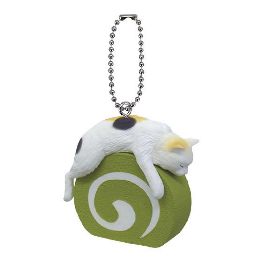 ☆☘️アニコラ　ねこcafe7 抹茶ニャロールケーキ　カプセルトイ ミニチュア￼