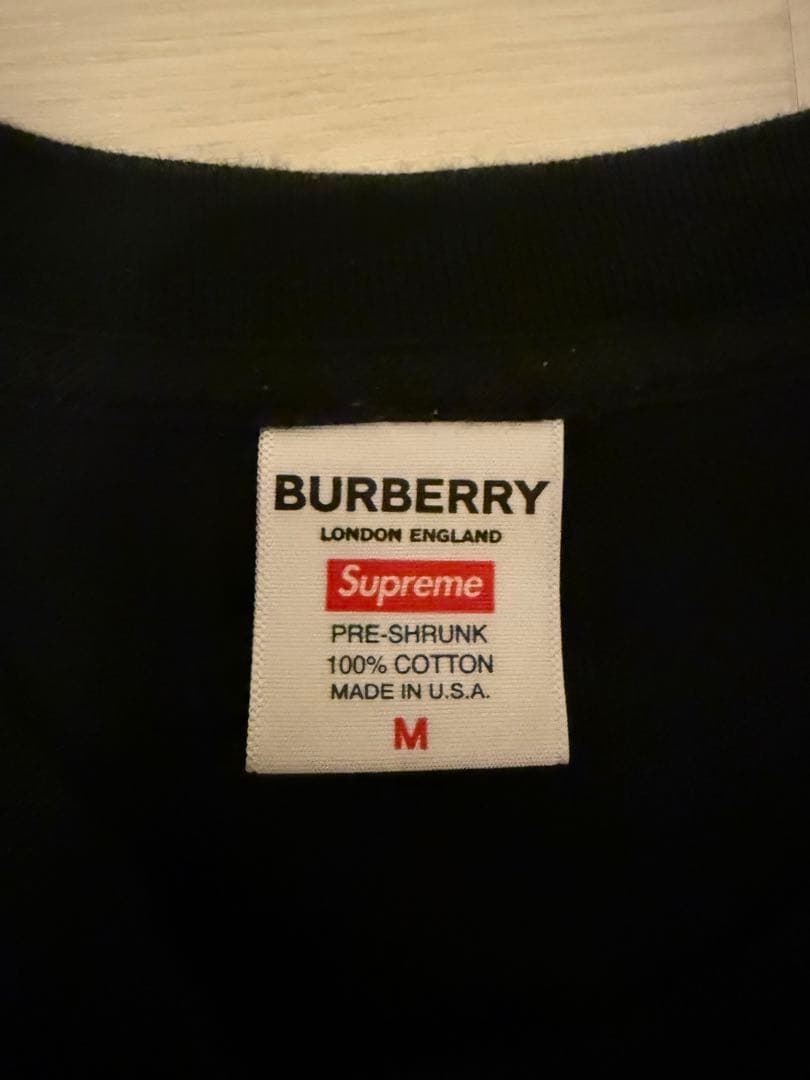 【新品未使用】 supreme BURBERRY ボックスロゴTシャツ Lサイズ