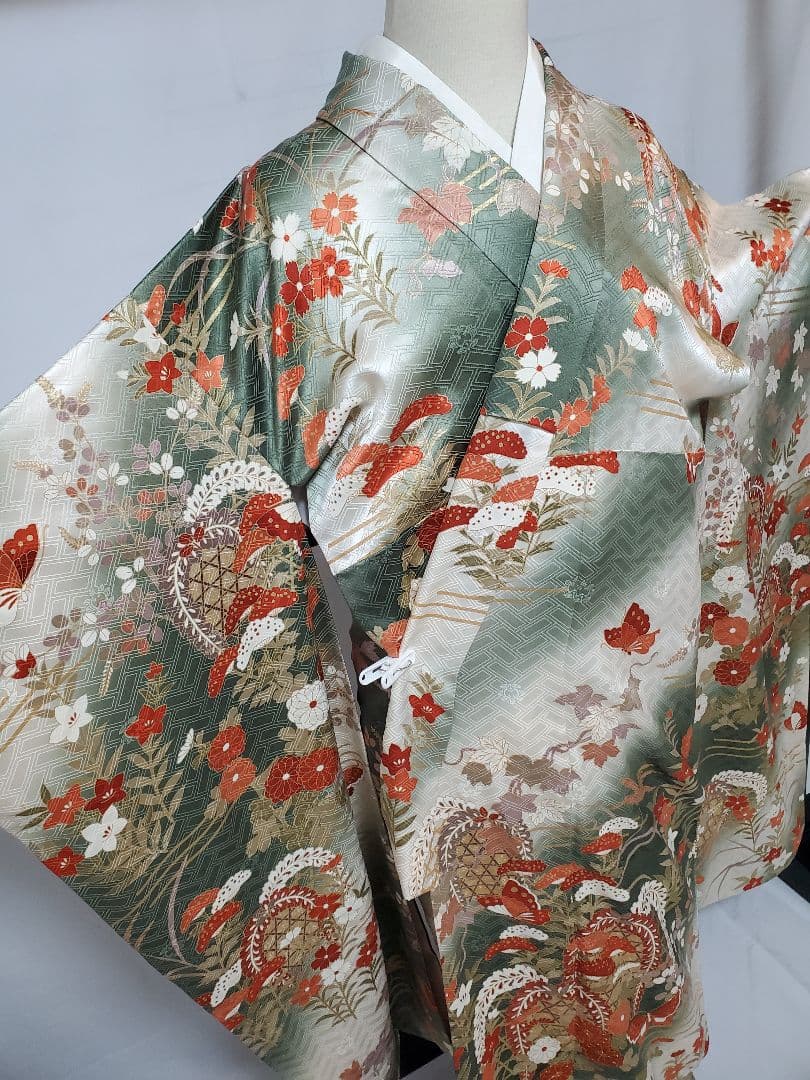 振袖　1395-43　作家物　高級正絹　成人式　友禅染　身丈154cm　在庫処分