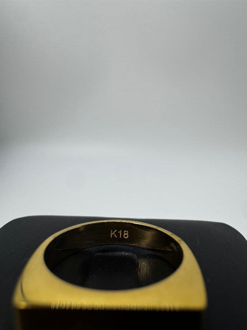 K18ゴールド シンプルリング 4.2mm3.35g 11号