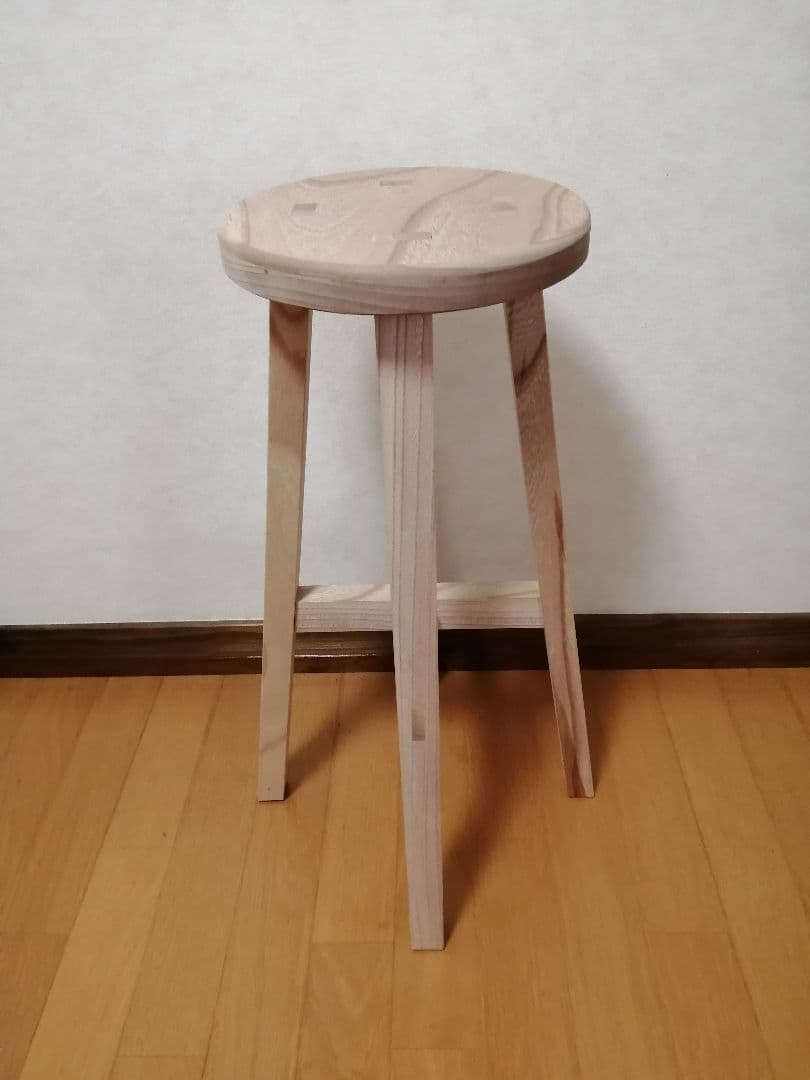 専用出品　欅材スツール　座面幅33cm×高さ57cm　丸椅子　stool