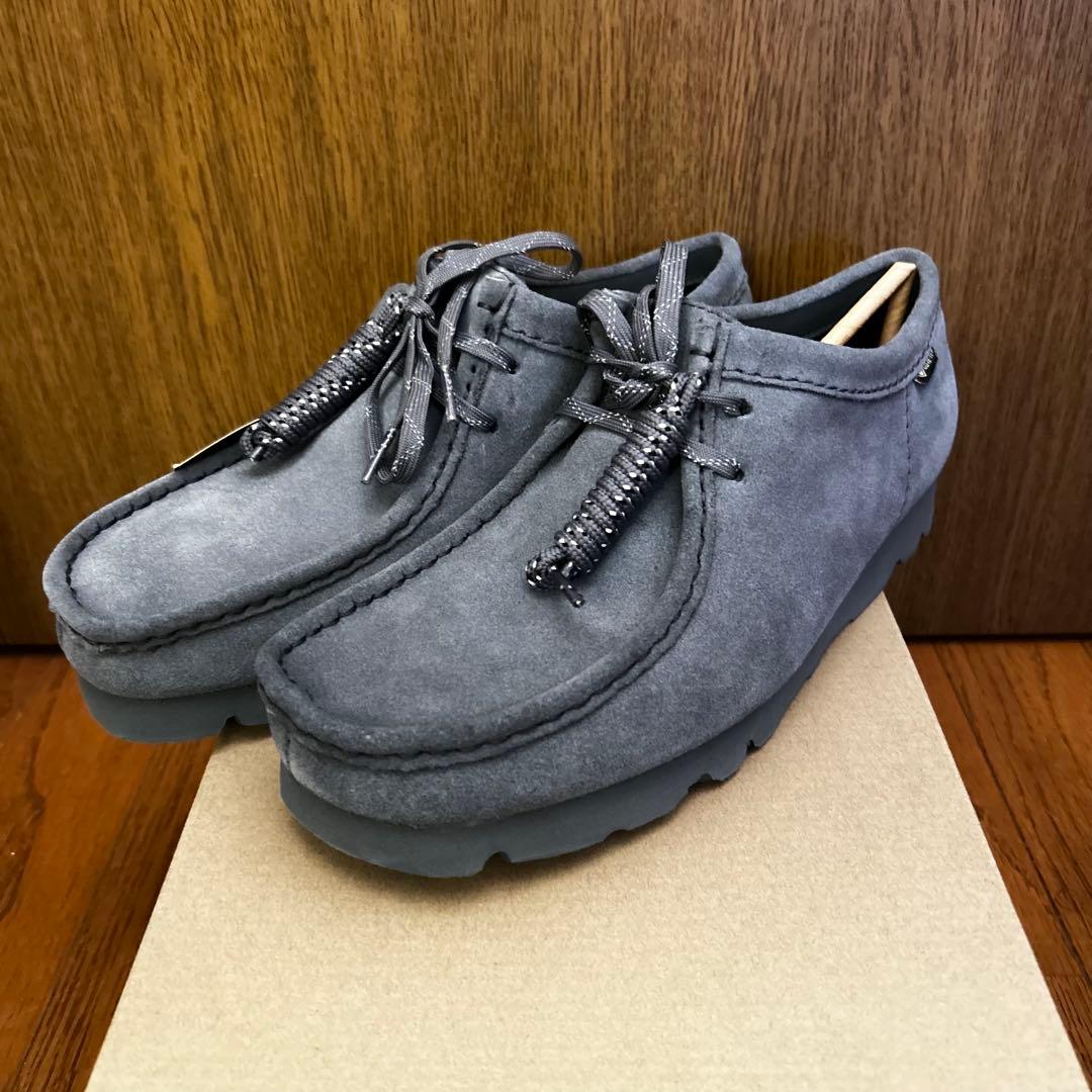【新品未使用】定価 34,100 クラークス ワラビー ゴアテックス グレー