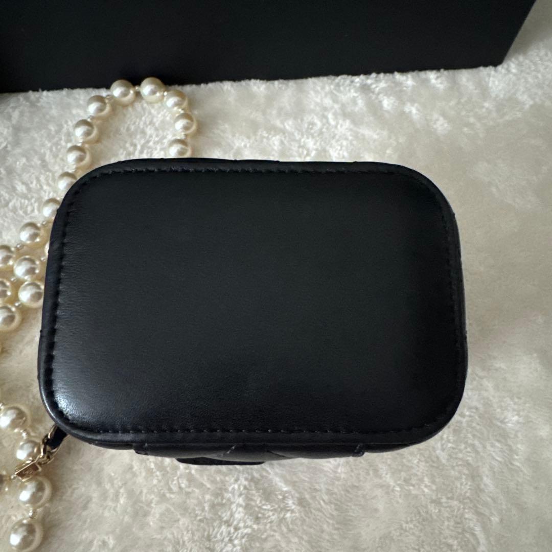 CHANEL パールミニバニティブラック レザー バック