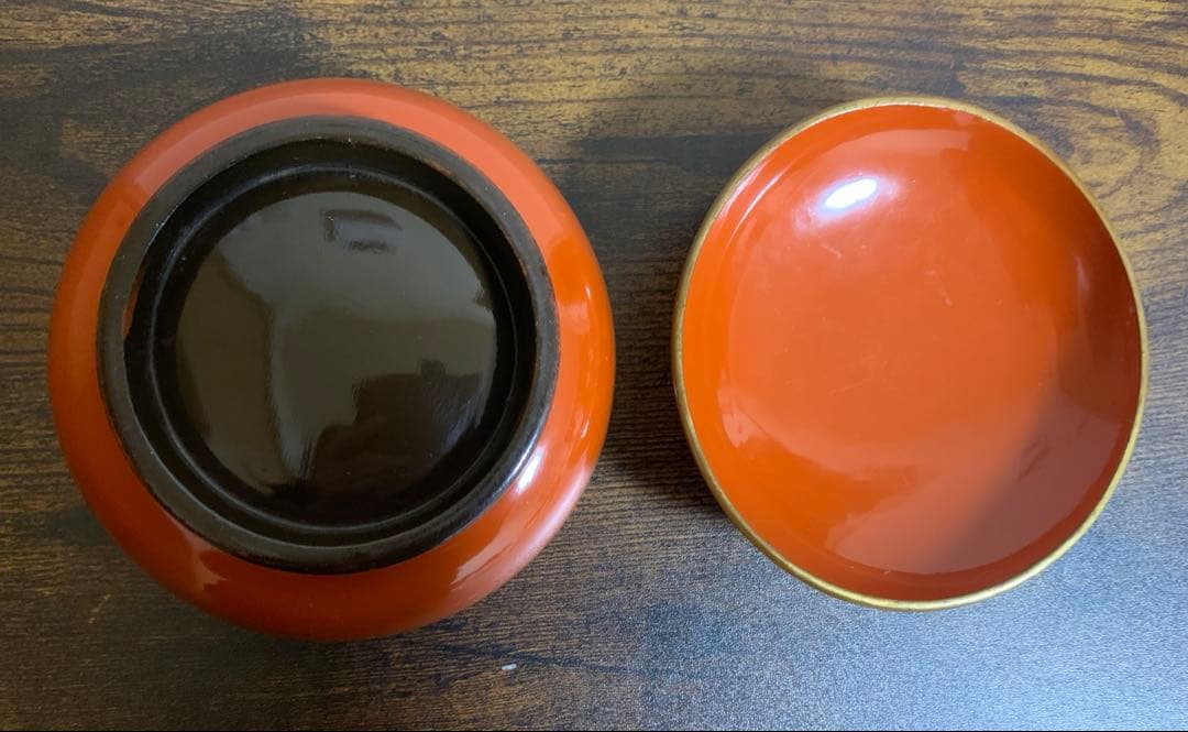 金彩蒔絵　木製漆塗吸物椀　10客　大きめ　時代物