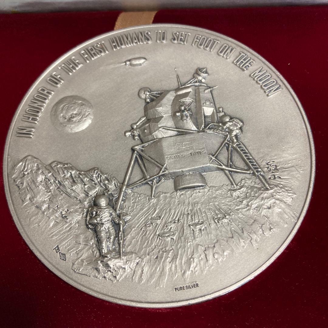 アポロ11号 月着陸記念メダル 純銀製 1969