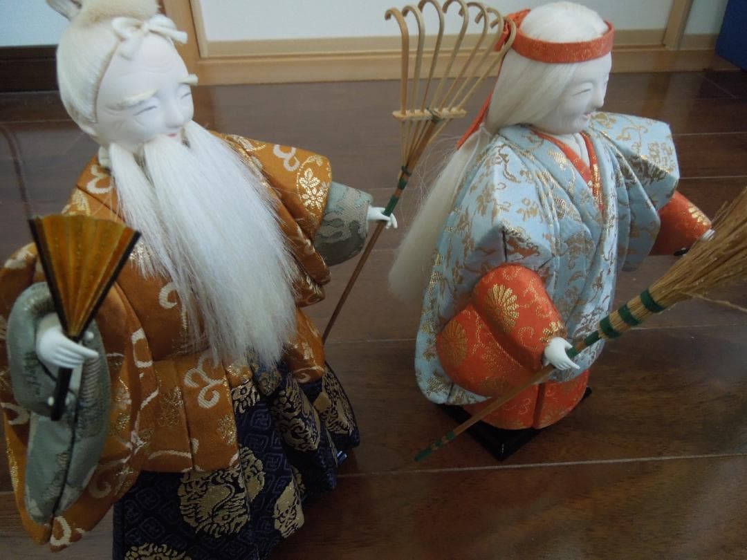 古今人形　高砂　 真多呂作　伝統工芸　 ディスプレイケース付き