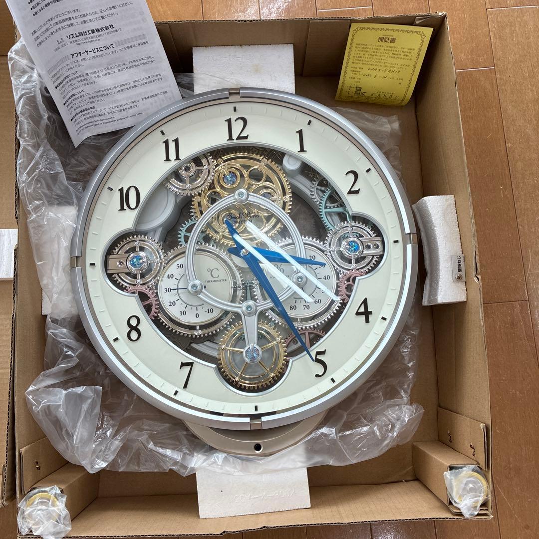 希少　新品　スモールワールドシーカーJ からくり時計 電波 掛時計4MN529