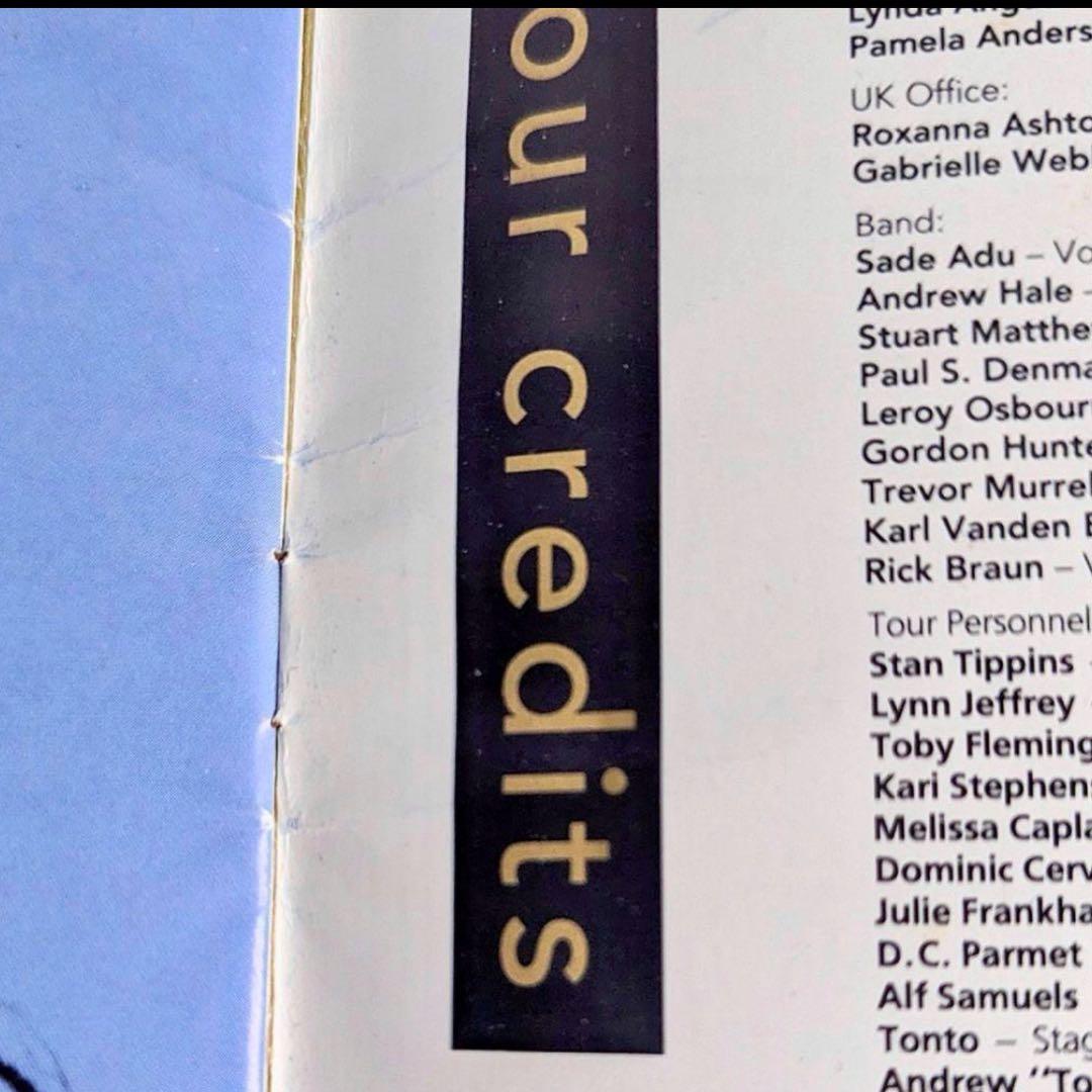 SADE 日本公演パンフレット【1993年】