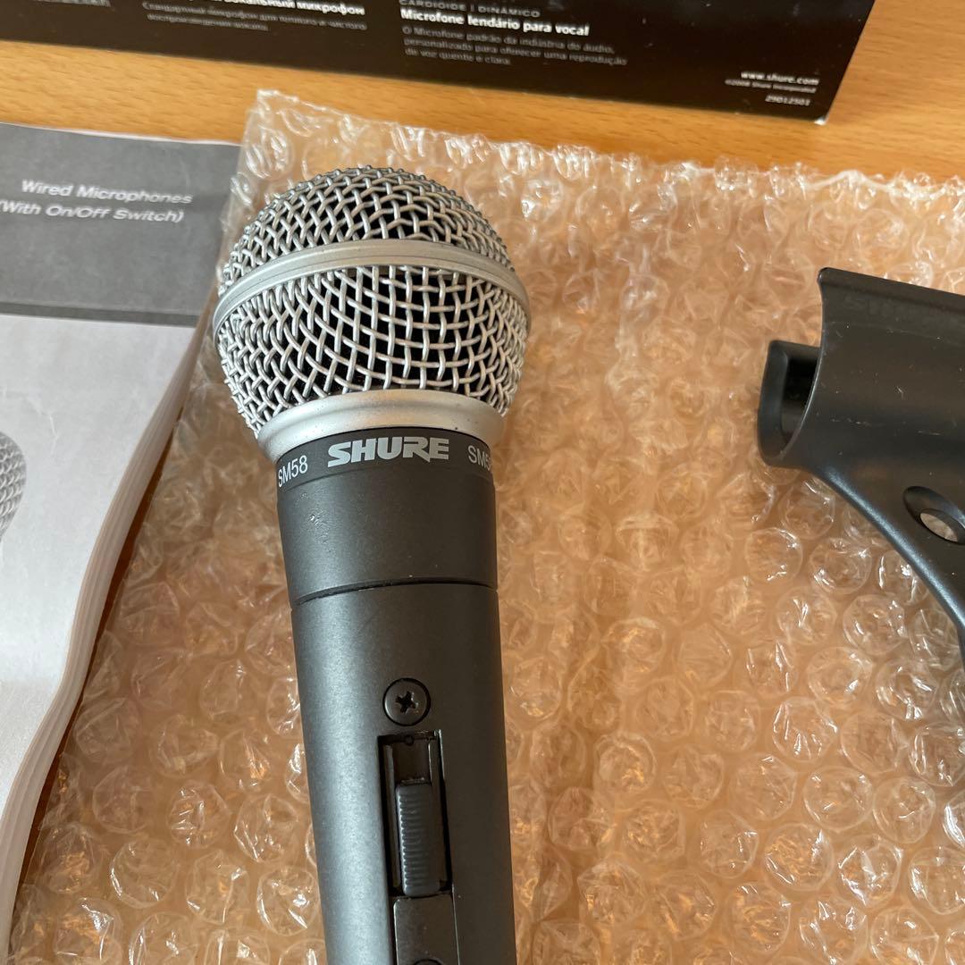 SHURE SM58 ダイナミックマイク 本体　付属品