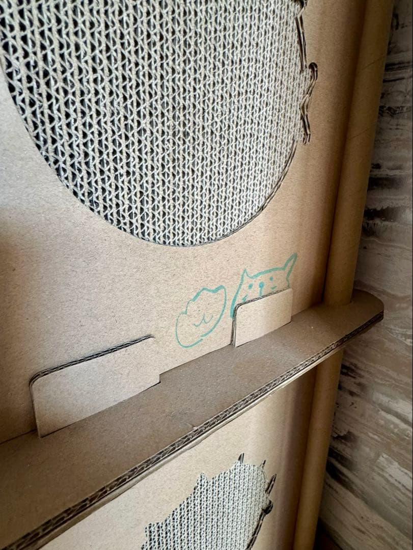 Petique キャットハウス　コンドミニアム　段ボール製キャットタワー 2階建