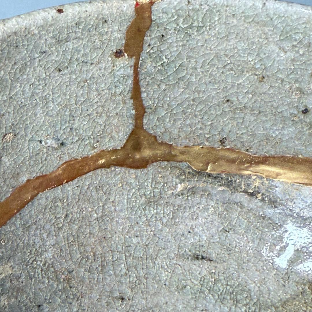 桃山〜江戸期　古唐津　無地唐津　小服茶碗　金継ぎ　発掘　古美術　蒐集家旧蔵品