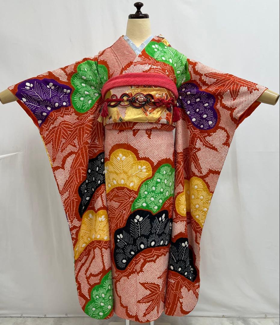 総絞り　振り袖　フルセット　別誂長襦袢付　成人式　豪華　612