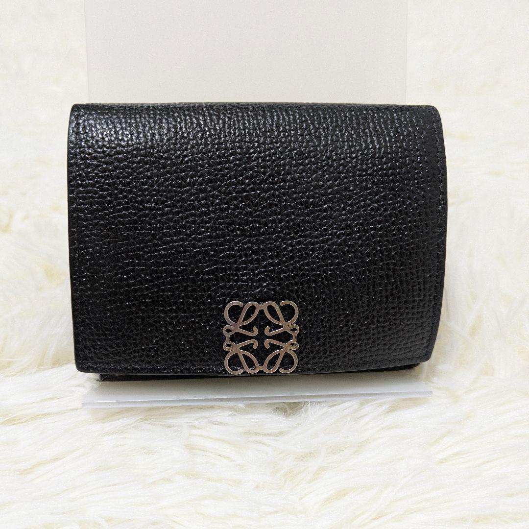 サー✨LOEWE ロエベ　アナグラム　トライフォールドウォレット　Ｗホック