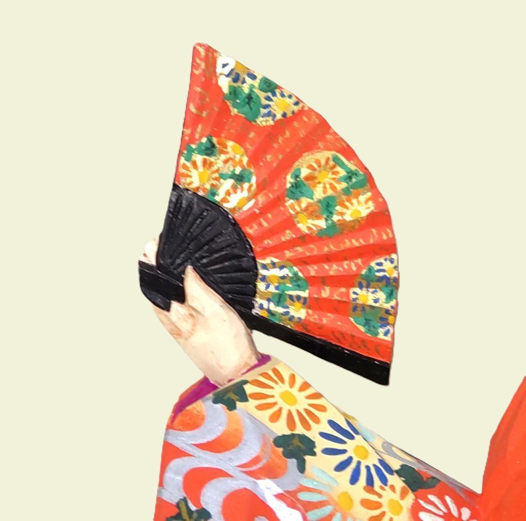 一刀彫 猩々 奈良一刀彫 奈良人形 工芸品 橋本良寿 共箱 置物