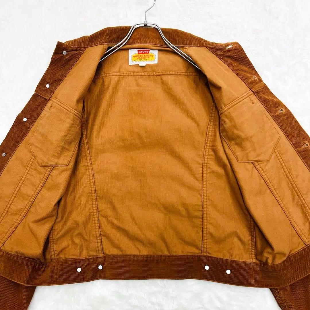 90s WHITE LEVI'S コーデュロイトラッカージャケット【40】