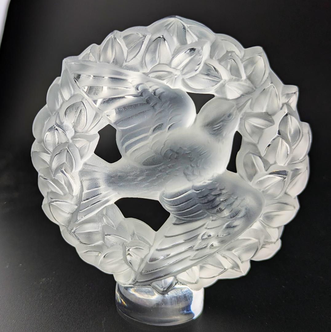 可愛い鳩さん★ラリック DOVE フロスト フィギュリン ペーパーウェイト