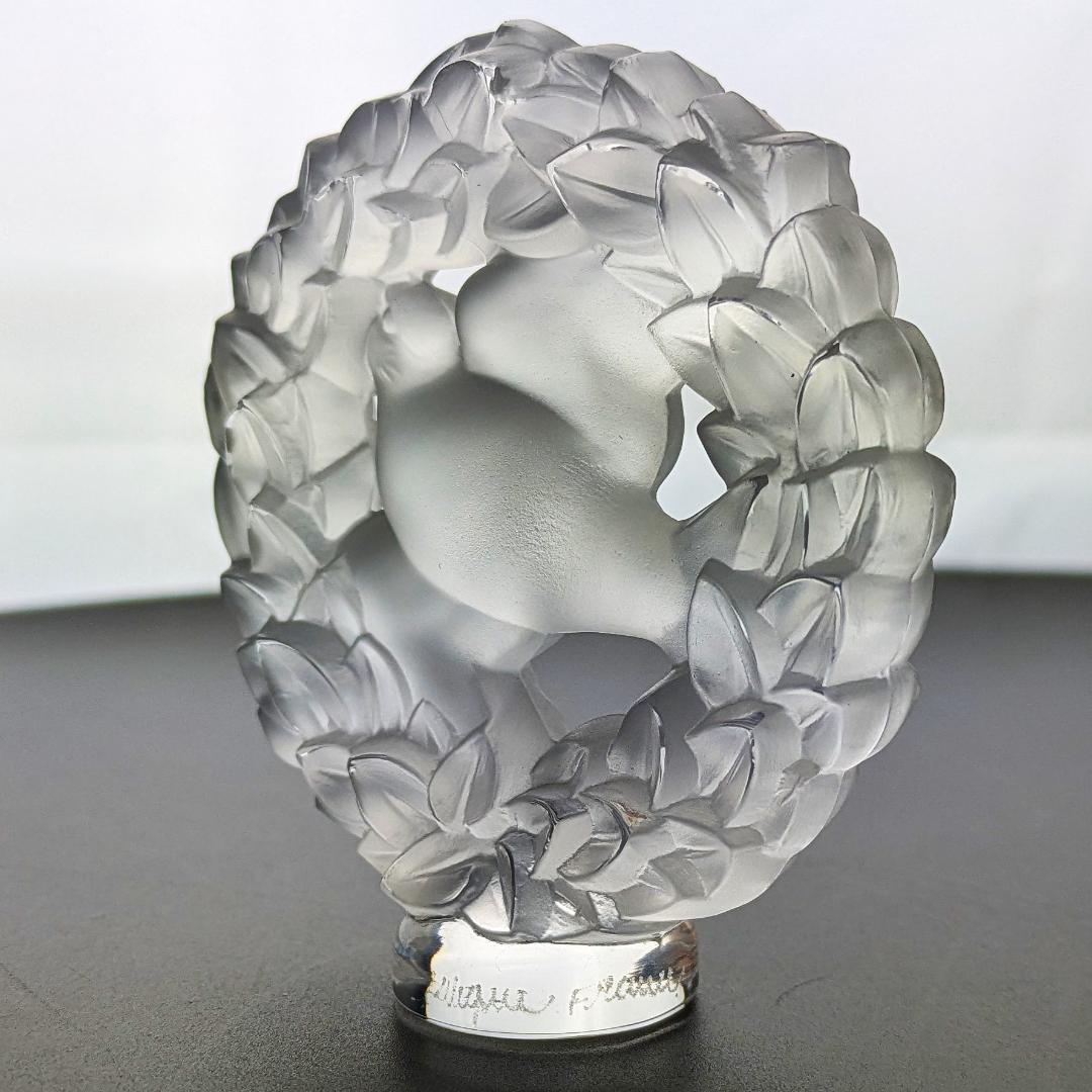 可愛い鳩さん★ラリック DOVE フロスト フィギュリン ペーパーウェイト