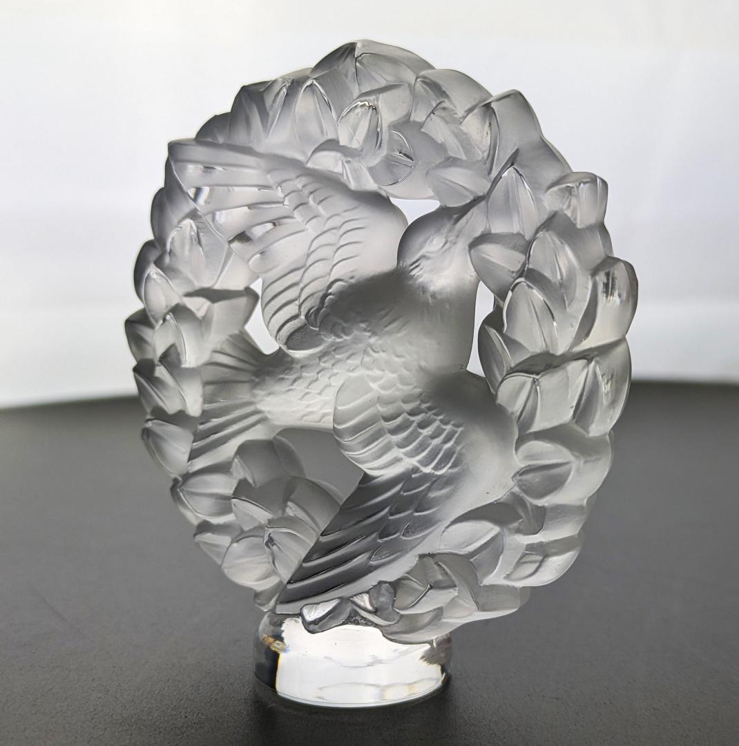 可愛い鳩さん★ラリック DOVE フロスト フィギュリン ペーパーウェイト