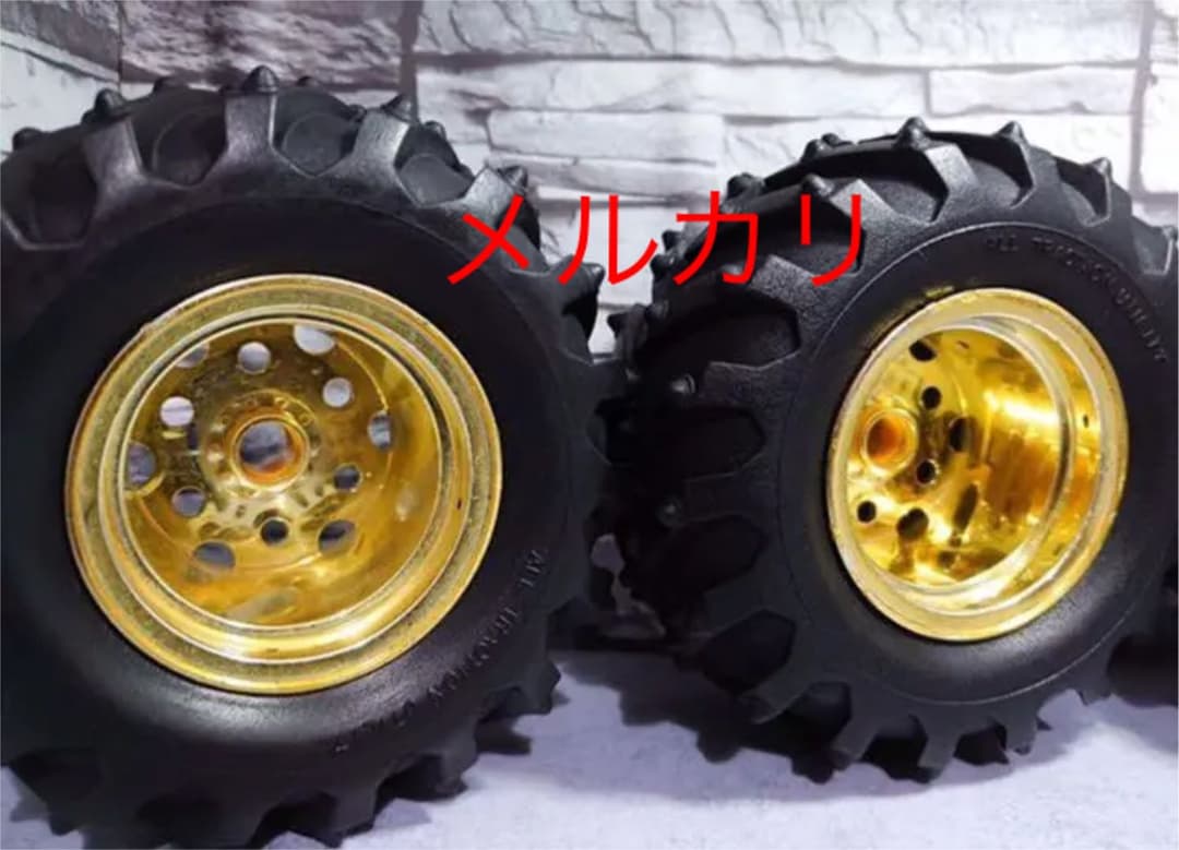 タミヤ   希少ゴールドホイールタイヤ付き