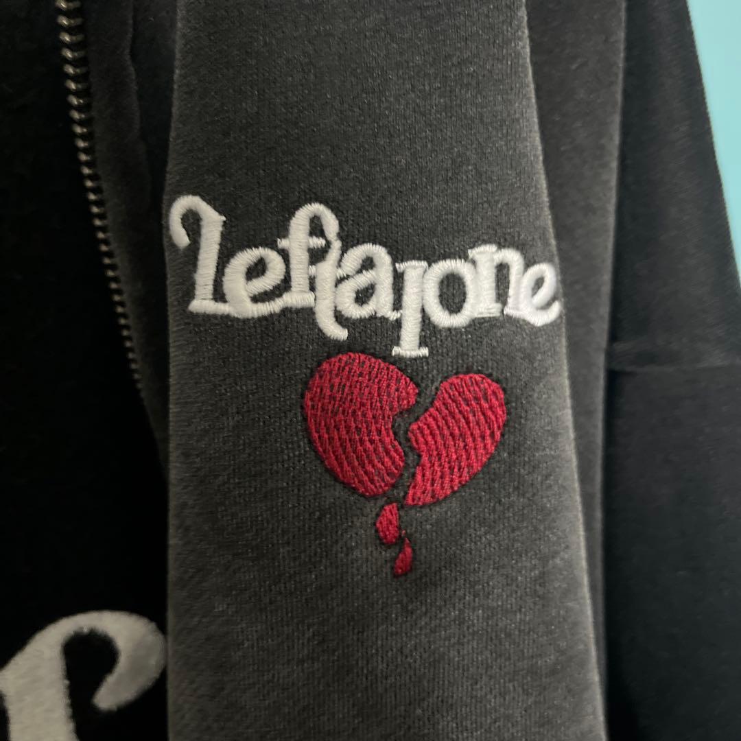 Left Alone ジップパーカー 黒 ハート刺繍 大阪印購入 値下げ可能です