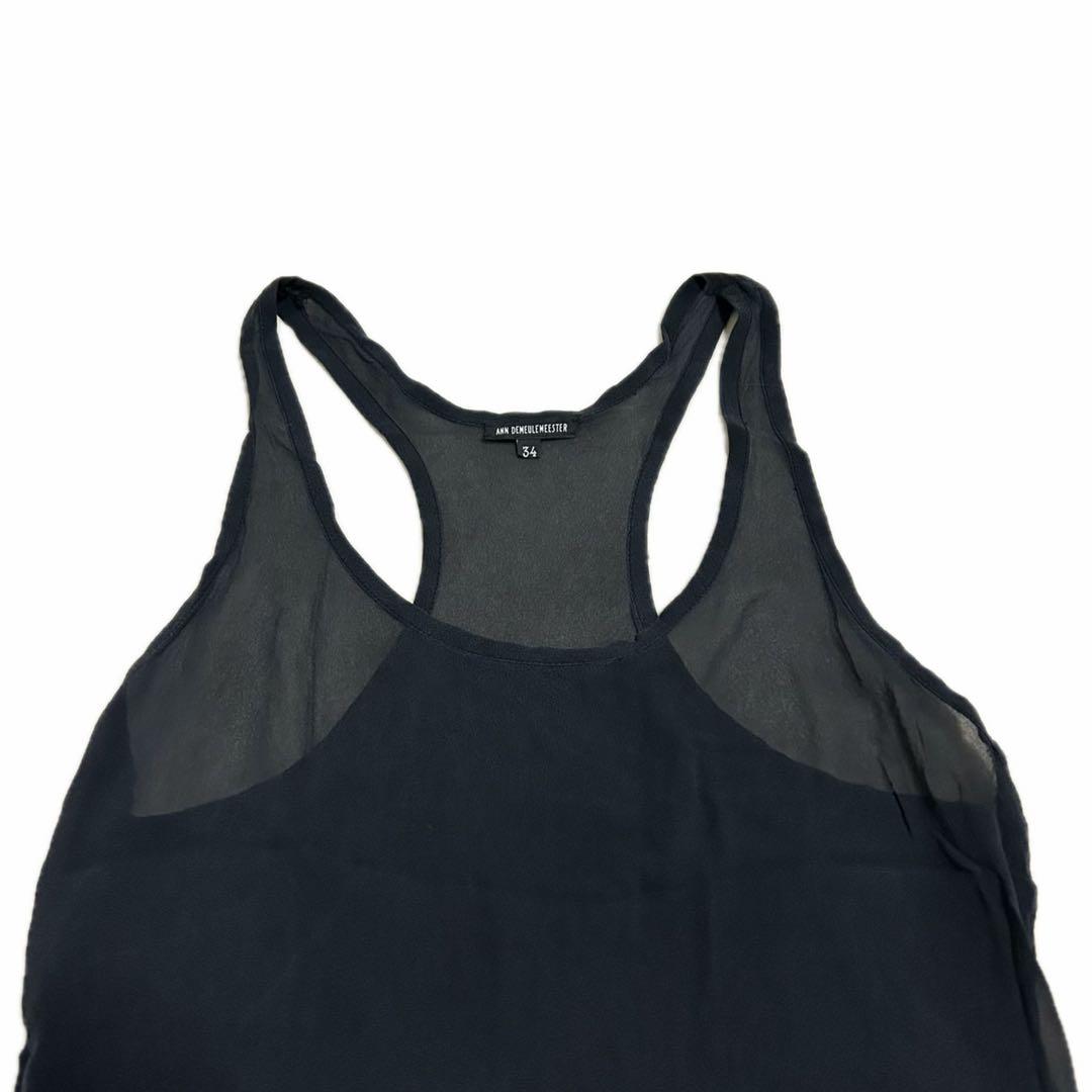 トップス 09SS ANN DEMEULEMEESTER Silk Tank Top