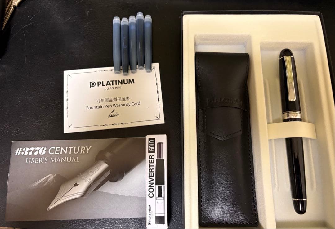 プラチナ万年筆 #3776 CENTURY SF 細軟字 ブラックダイヤモンド