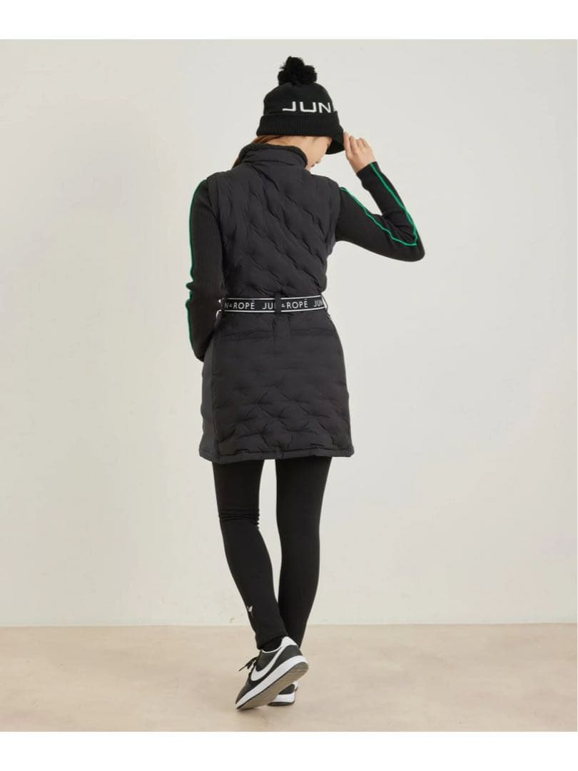 【撥水】【保温】ナイロンストレッチダウンワンピ