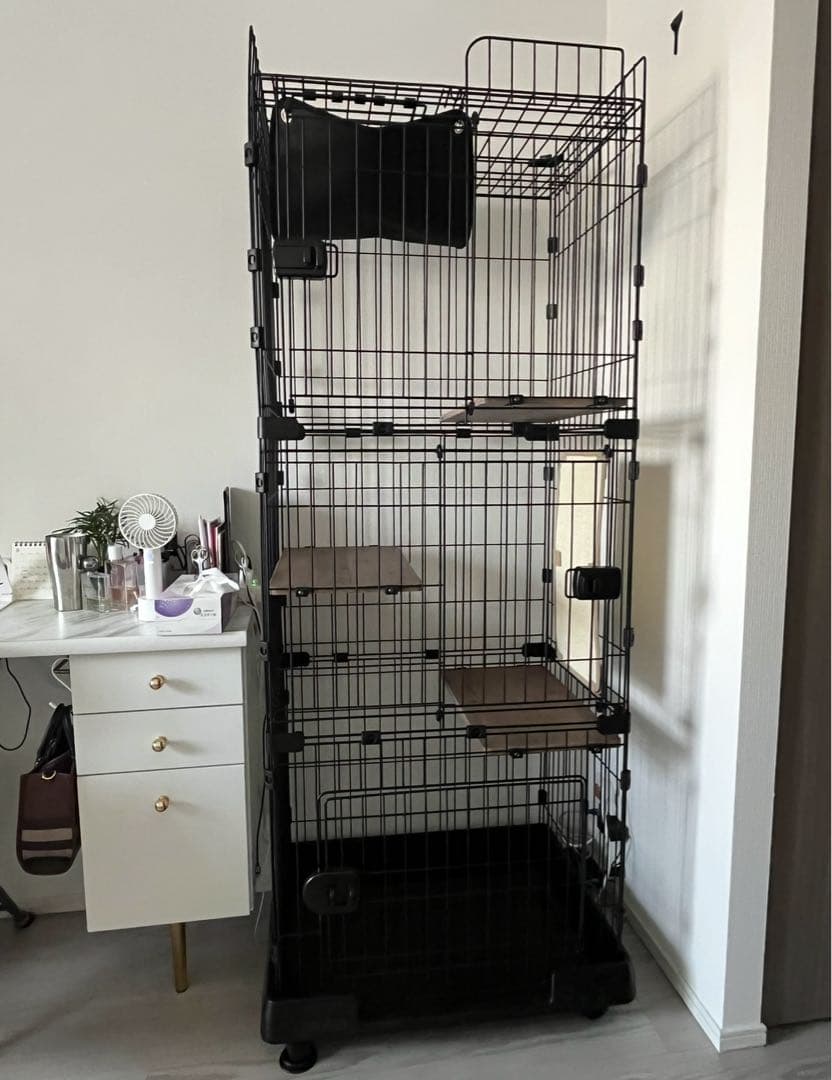 スリムタイプ キャットケージ 3段 アイリスオーヤマ