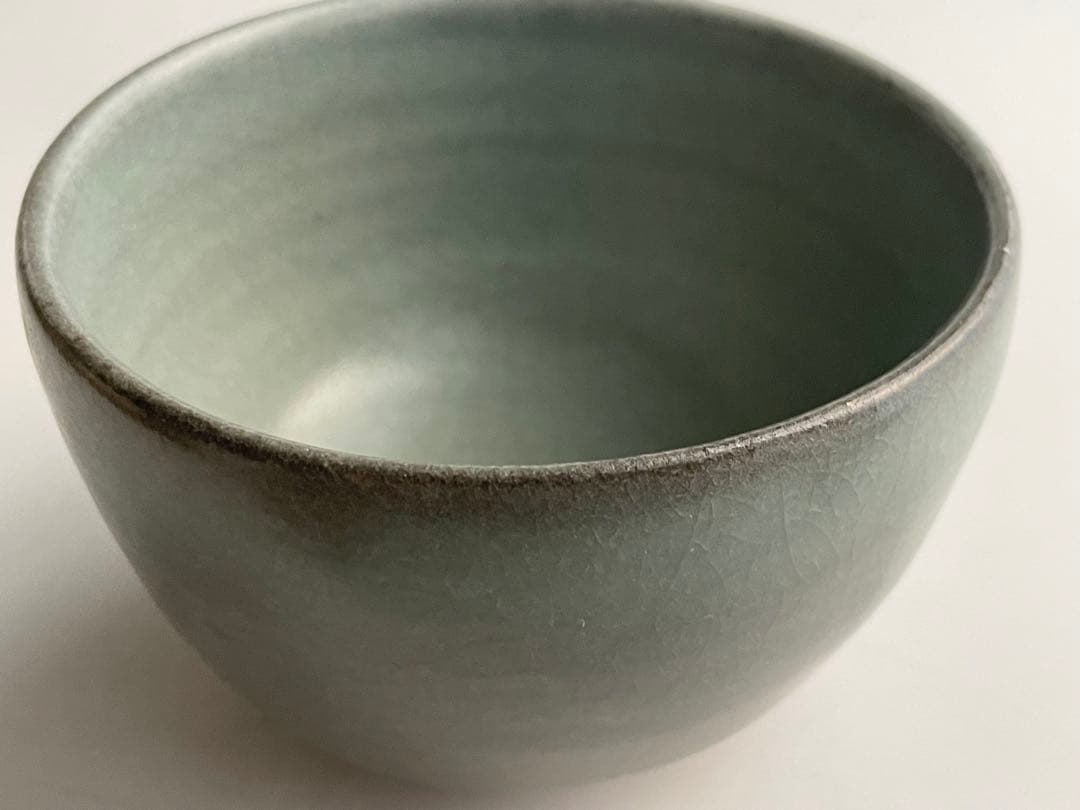 人間国宝　陶芸家　中島宏　青磁　青瓷　茶碗　抹茶碗　箱なし