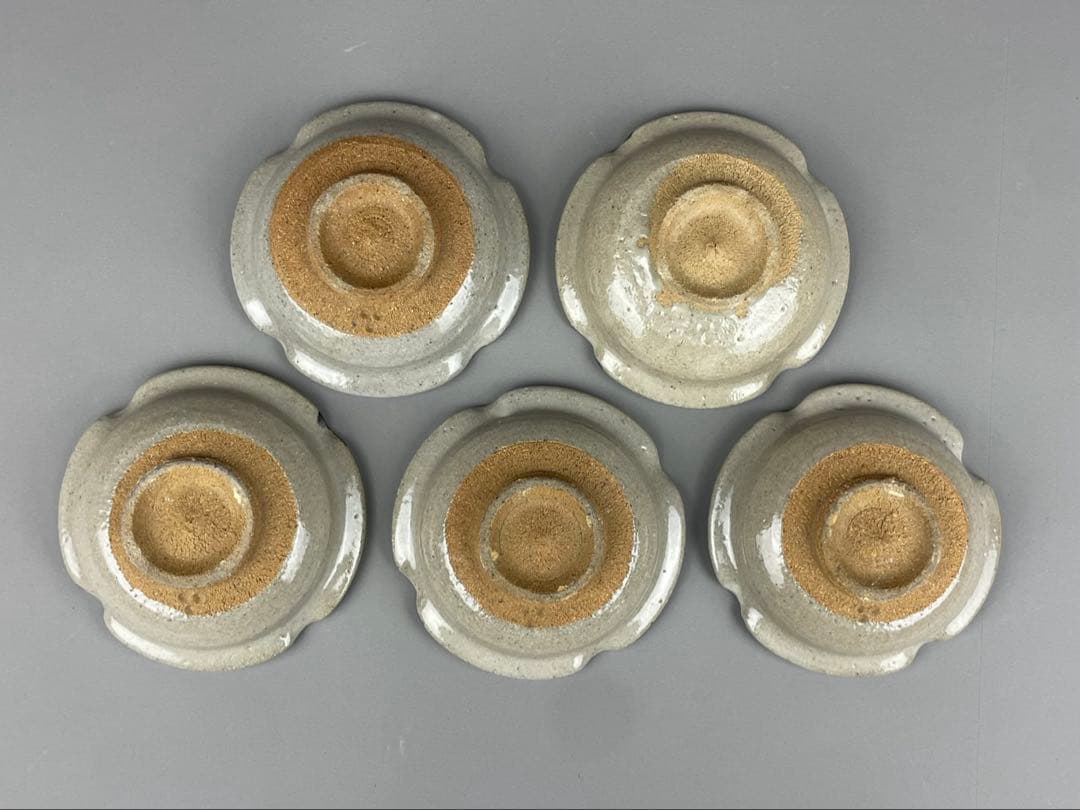 絵唐津草文皿 十三代中里太郎右衛門窯 向付 銘々皿 5客 飾皿 唐津焼 和食器