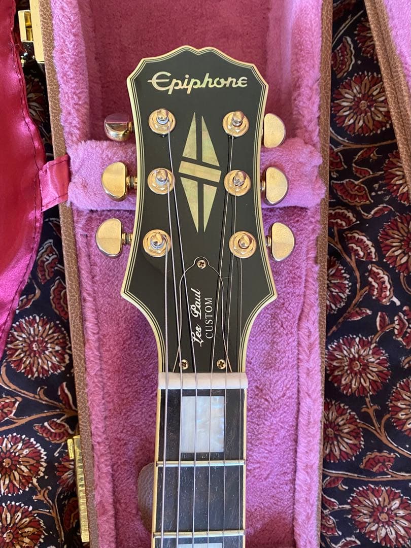 Epiphone Les Paul Custom Black Back ケース付