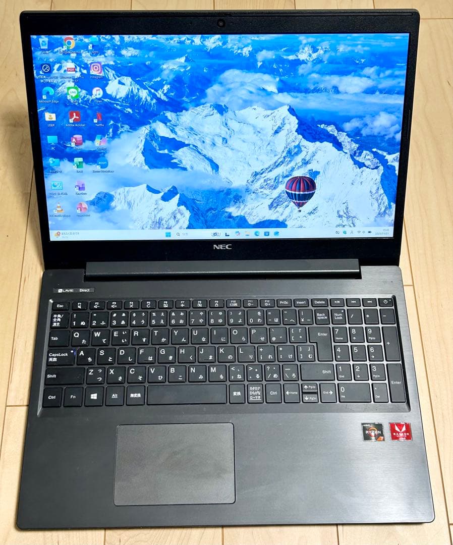 NEC ノートPC Ryzen7 SSD 256GB HDD 1TB オフィス