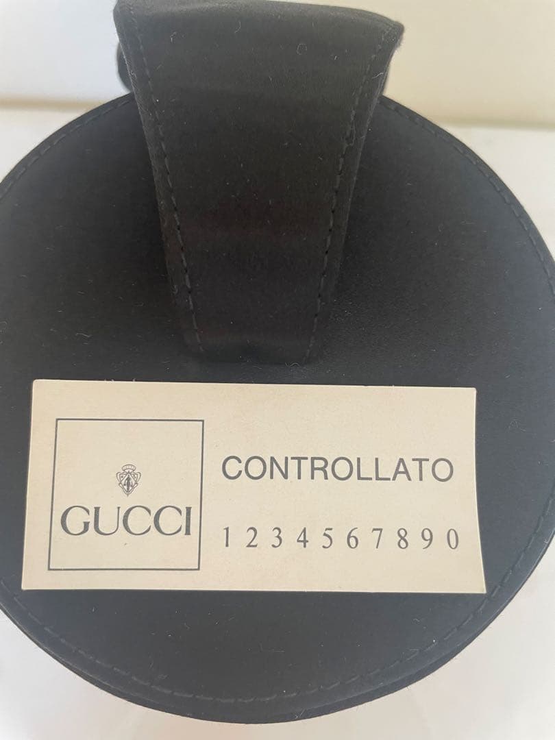 GUCCI グッチ＊ブラックサテン　シリンダーバッグ　黒　美品