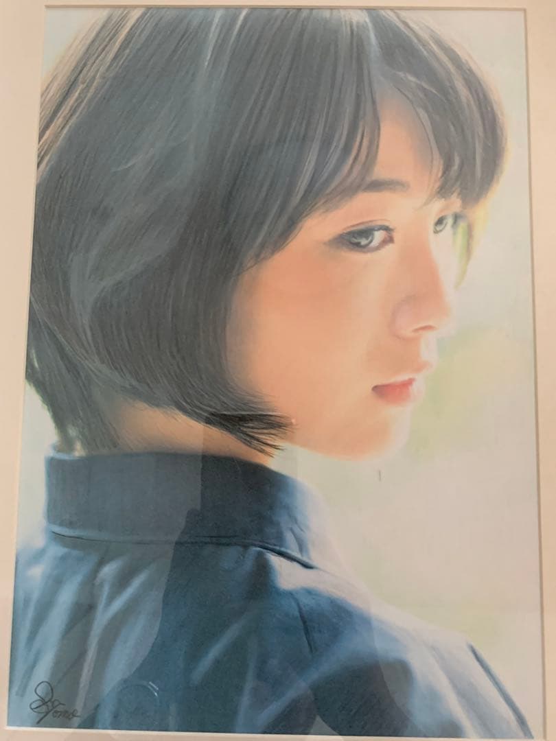 色鉛筆画　美人画　浜辺美波さん似？　②