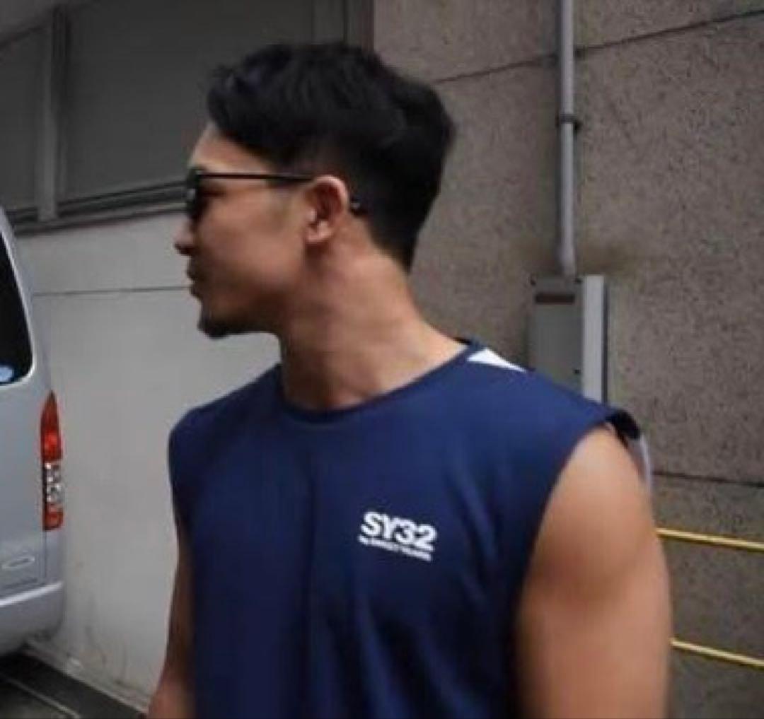 ⭐︎SY32⭐︎ノースリーブ ネイビー XL 朝倉未来愛用クリーニング済