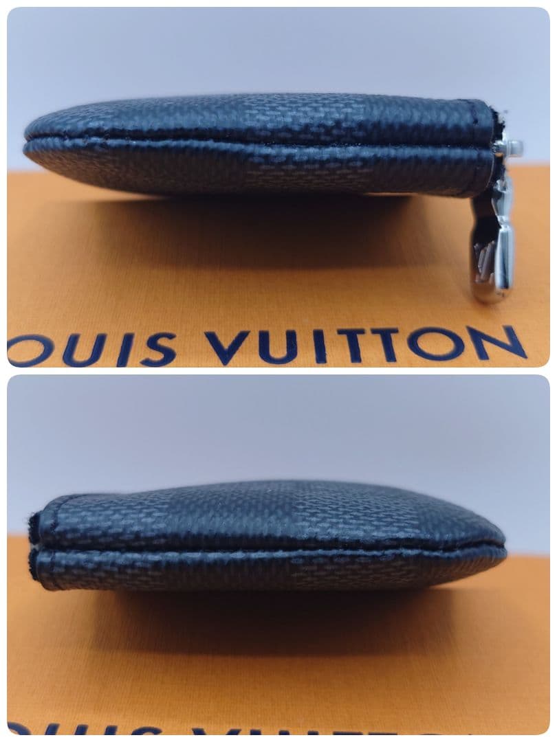 極美品です!ダミエ グラフィット ポシェットクレ N60155 キーリング付