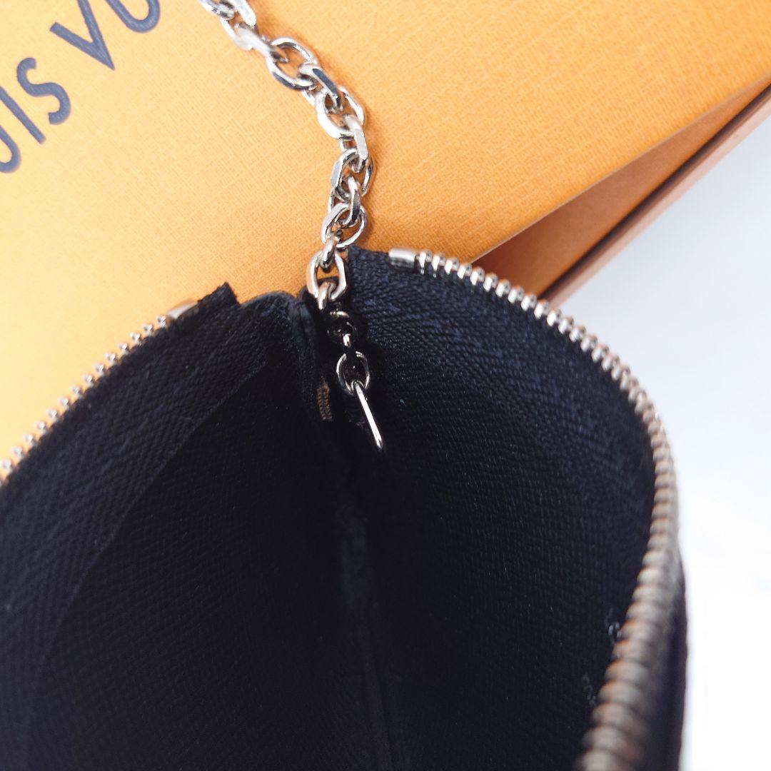 極美品です!ダミエ グラフィット ポシェットクレ N60155 キーリング付