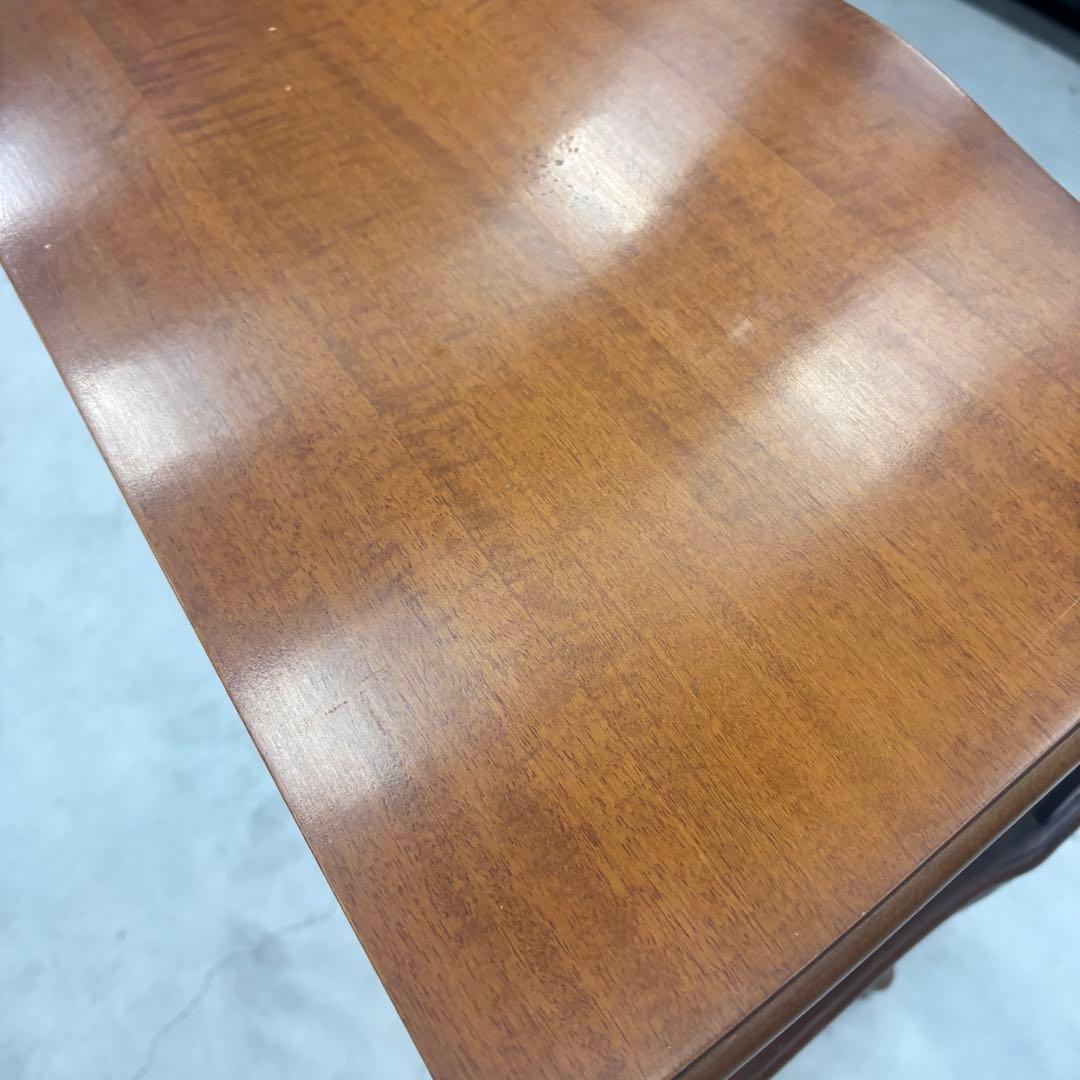 猫脚 クラシック調 サイドチェスト3段引き出し／ブラウン