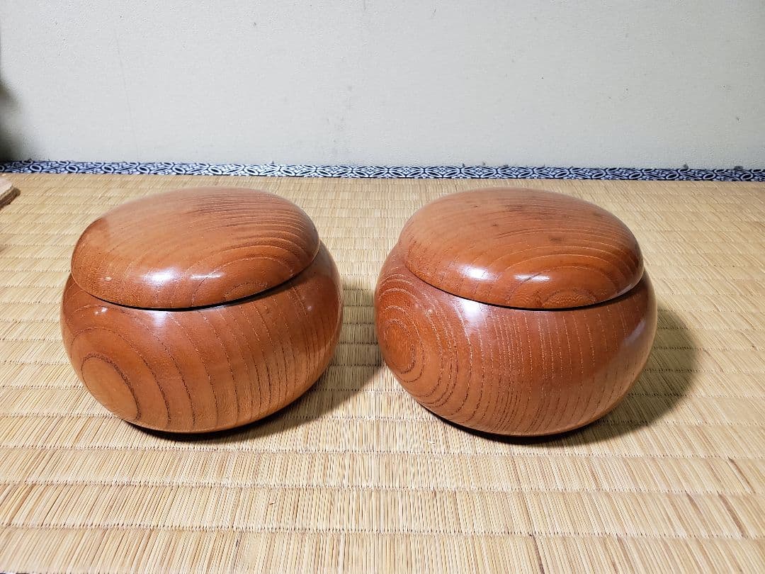 天然銘木碁器 碁筒 けやき