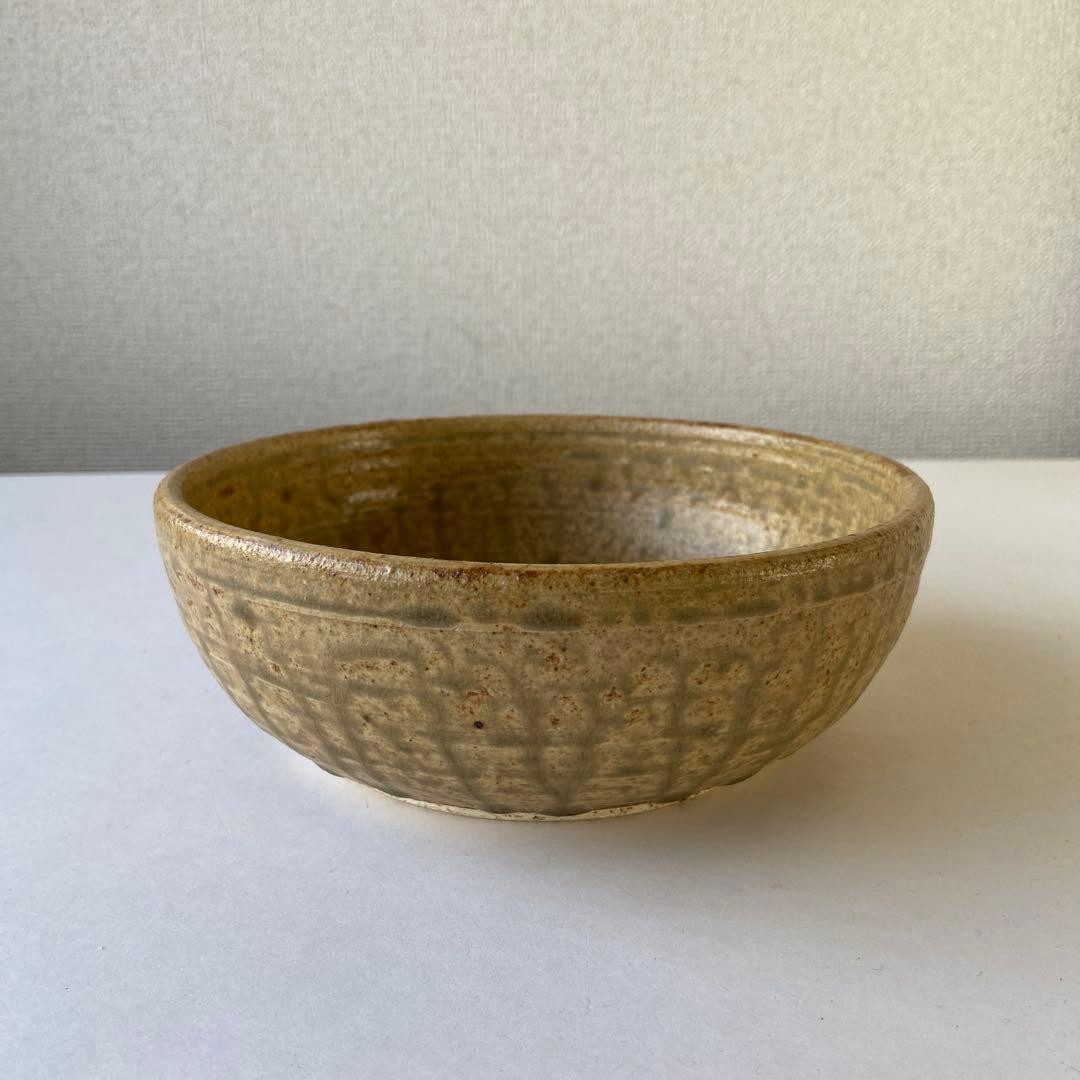 山田和俊　伊羅保釉　鉢　猿投窯　共箱