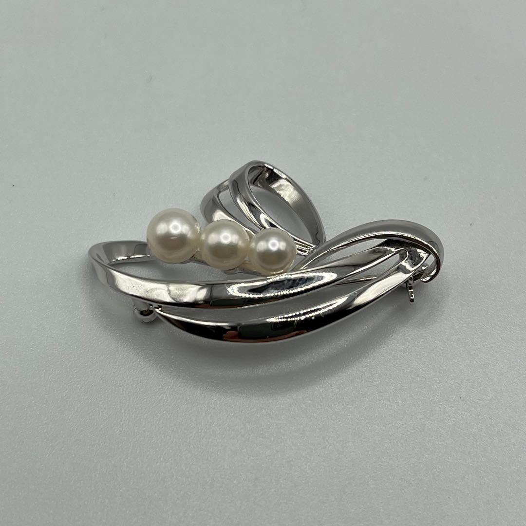 超レア！ヴィンテージ ミキモト アコヤパールブローチ M S・NHK 刻印